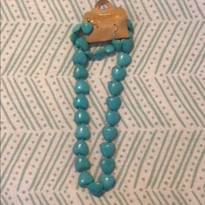 Turquoise colored jewelry set